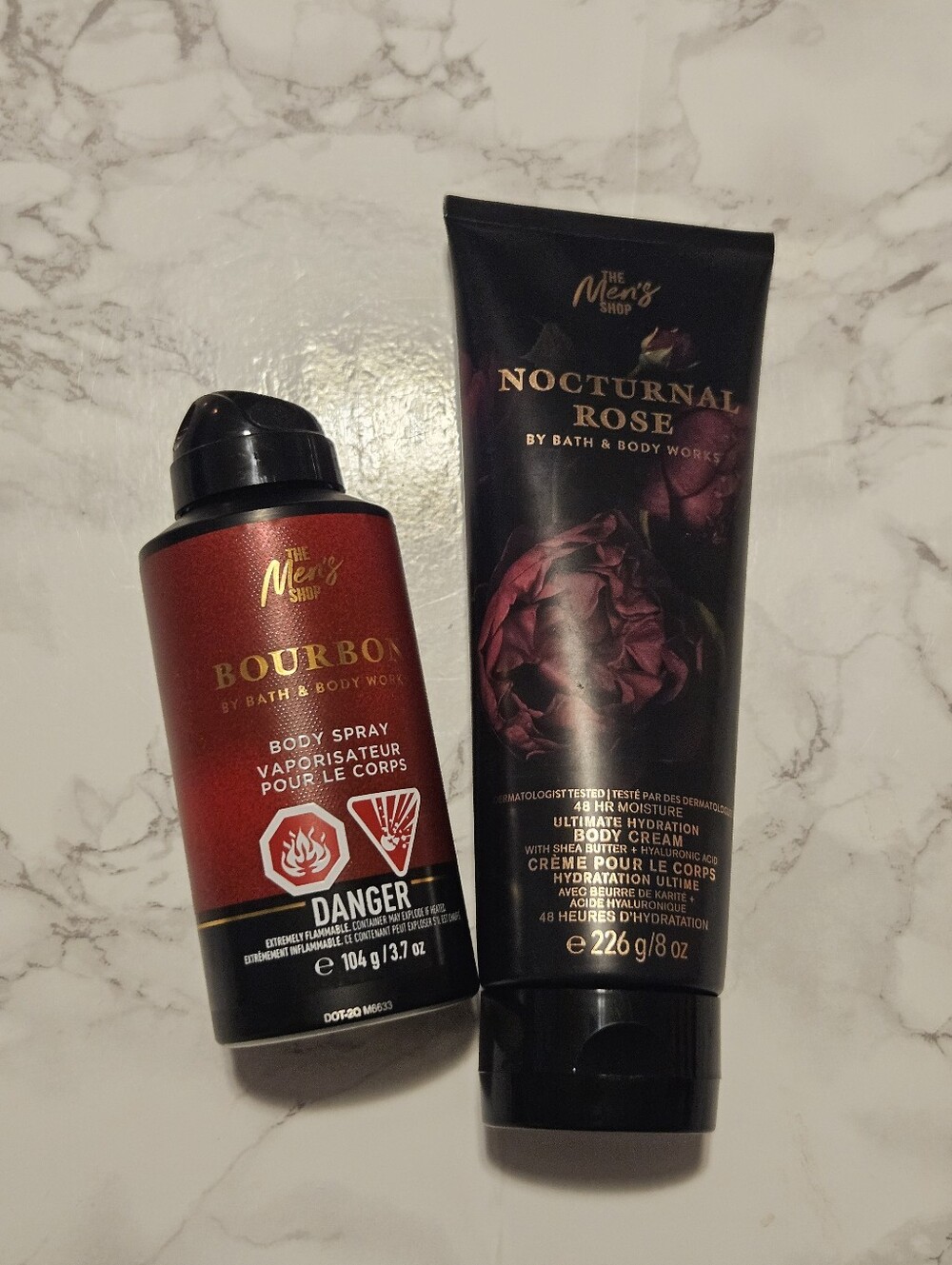 Bath & Body Works Bourbon & Nocturnal Rose Set